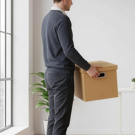 10Pcs Corrugated Cardboard Storage Boxes – Multi-Purpose Organising Cartons.