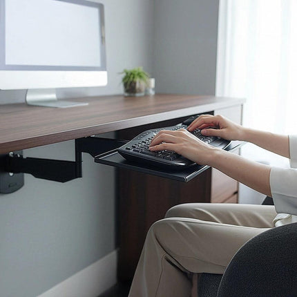 Wall Mount Keyboard Tray – Adjustable Folding Arm Workstation.