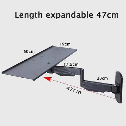 Wall Mount Keyboard Tray – Adjustable Folding Arm Workstation.