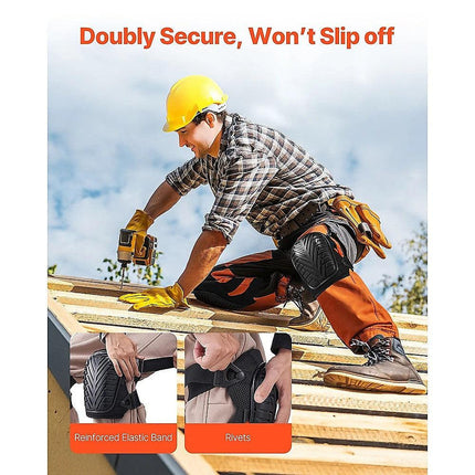 Heavy Duty Work Knee Pads – Construction Safety Pads with Soft Foam & Gel Cushion for All-Day Comfort.
