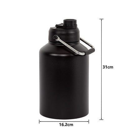 3.8L Double Wall Insulated Stainless Steel Water Bottle – Large Hot & Cold Drink Jug.