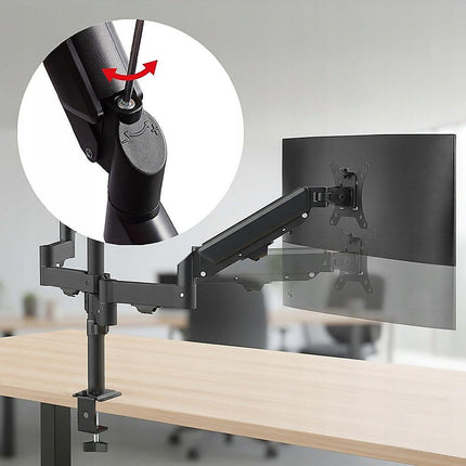 Triple Monitor Mount Stand – Desk Clamp with 3 Adjustable Arms for Multi-Screen Setup.