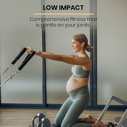 Folding Pilates Reformer Machine – Home Workout Bed for Full Body Fitness Training.