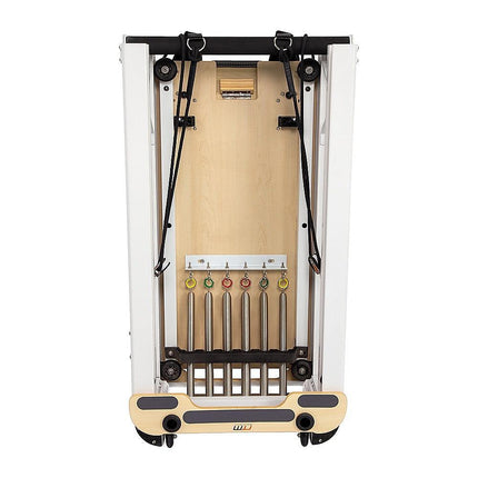 Folding Pilates Reformer Machine – Home Workout Bed for Full Body Fitness Training.