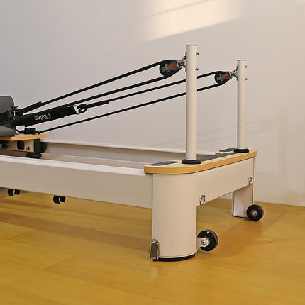 Folding Pilates Reformer Machine – Home Workout Bed for Full Body Fitness Training.