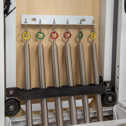 Folding Pilates Reformer Machine – Home Workout Bed for Full Body Fitness Training.