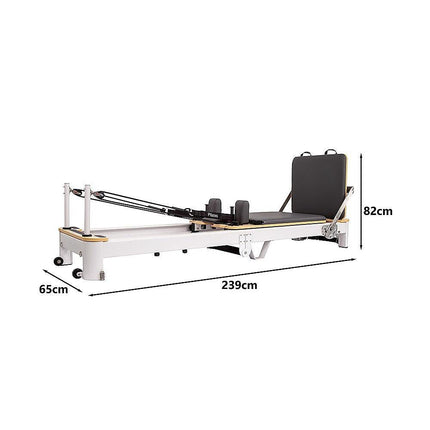 Folding Pilates Reformer Machine – Home Workout Bed for Full Body Fitness Training.