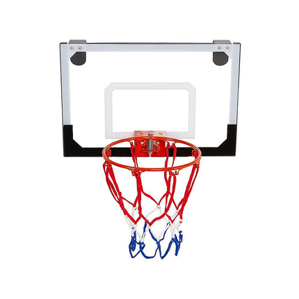 Indoor Mini Basketball Hoop Set – Door Mounted Backboard Kit with Ring & Ball.
