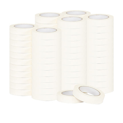 72 x White Masking Tape Rolls – 24mm x 50m Painters Adhesive Tape for Painting.