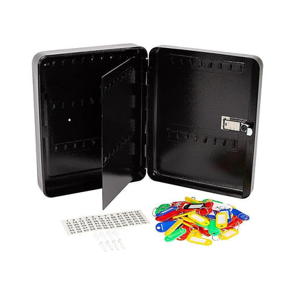 Key Cabinet Lock Box – 72 Key Capacity Wall Mount Secure Storage Organizer.