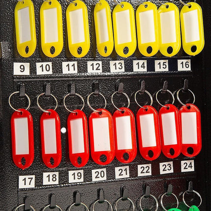 Key Cabinet Lock Box – 72 Key Capacity Wall Mount Secure Storage Organizer.