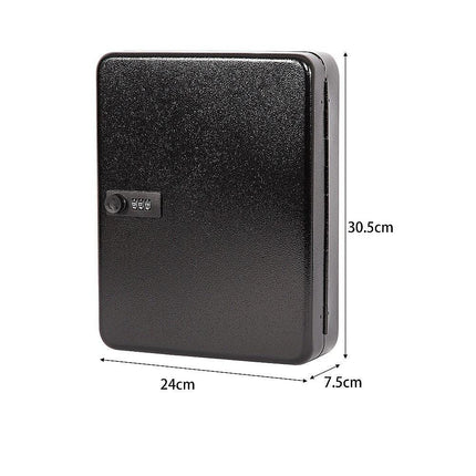Key Cabinet Lock Box – 72 Key Capacity Wall Mount Secure Storage Organizer.