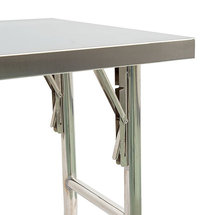 Stainless Steel Kitchen Bench Folding Commercial Prep Work Table 122x61cm.