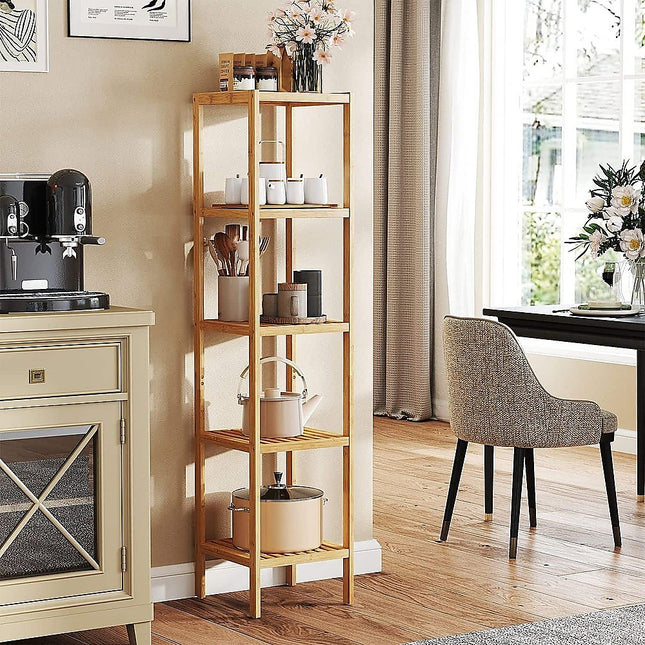 5 Tier Bookshelf Storage Bookcase Shelving Unit for Home Office.