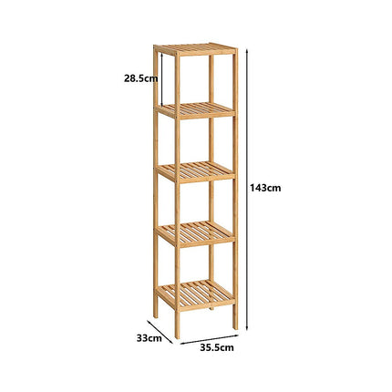 5 Tier Bookshelf Storage Bookcase Shelving Unit for Home Office.