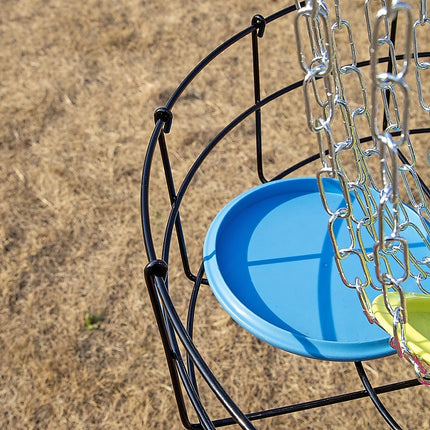 Disc Golf Basket 24 Chain Portable Target with 6 Discs Set.