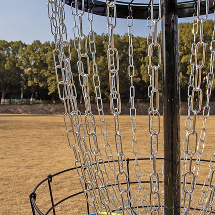 Disc Golf Basket 24 Chain Portable Target with 6 Discs Set.