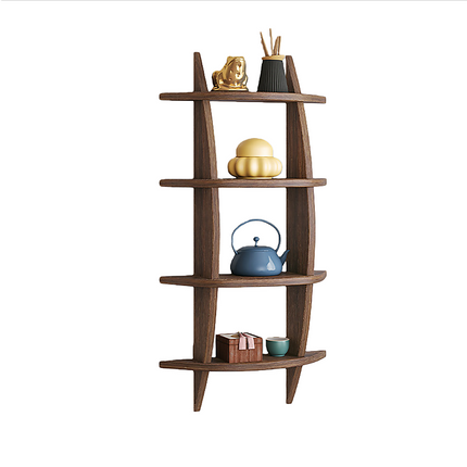 Wall Mounted Solid Wood Shelf Display Stand for Home & Office.