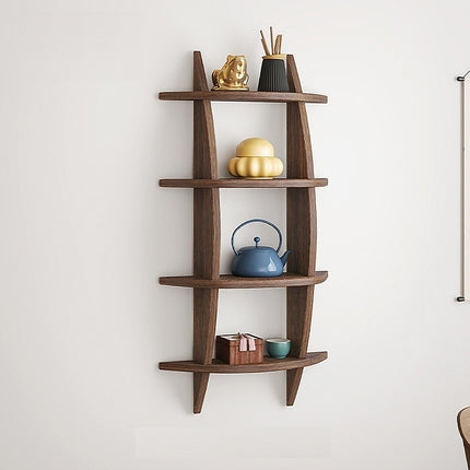 Wall Mounted Solid Wood Shelf Display Stand for Home & Office.