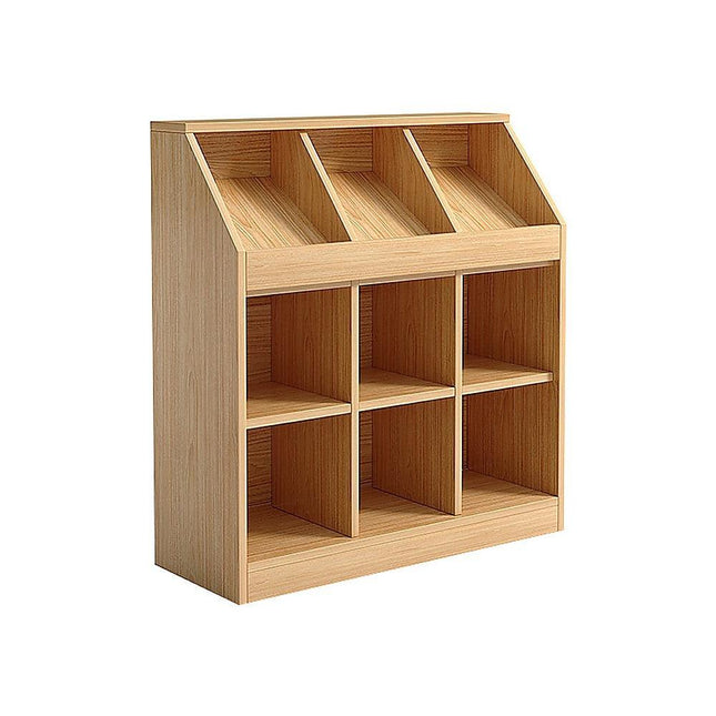 Slanted Top Bookcase Bookshelf Classroom Storage Cabinet.