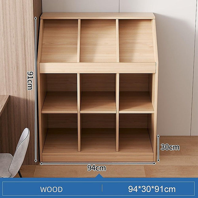 Slanted Top Bookcase Bookshelf Classroom Storage Cabinet.