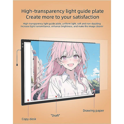 A2 LED Light Box for Drawing, Calligraphy & Tracing Artists Pad.