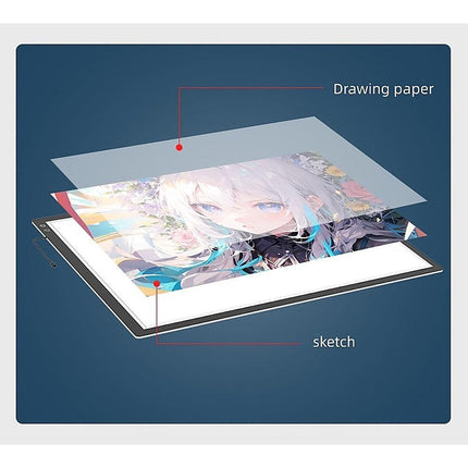 A2 LED Light Box for Drawing, Calligraphy & Tracing Artists Pad.