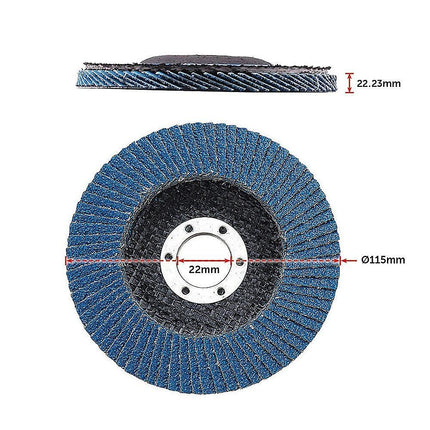 40 Grit Zirconia Flap Discs 4.5in 40 Pack for Angle Grinder Grinding.