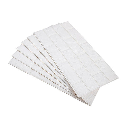 3D Brick Wall Tile Stickers 60x30cm – 50 Pack Peel & Stick Wallpaper.