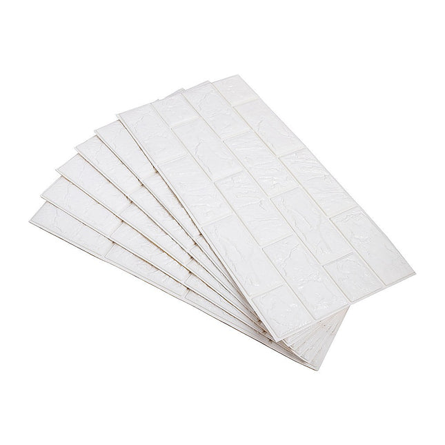 3D Brick Wall Tile Stickers 60x30cm – 50 Pack Peel & Stick Wallpaper.