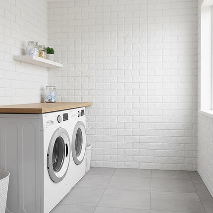 3D Brick Wall Tile Stickers 60x30cm – 50 Pack Peel & Stick Wallpaper.