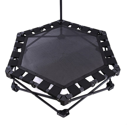 Foldable Fitness Trampoline with Handle Compact Folding Rebounder.