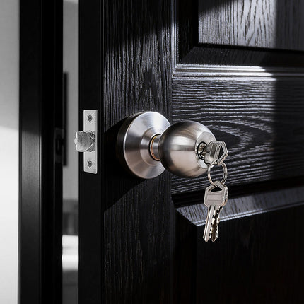 Round Door Lock Knob Set for Internal and Entry Doors.