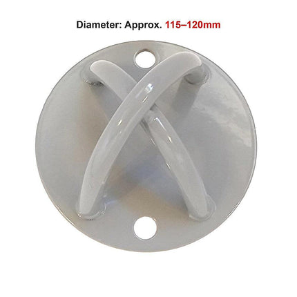 Pair of Grey Wall Anchor Mounts for Battle Ropes and Suspension.