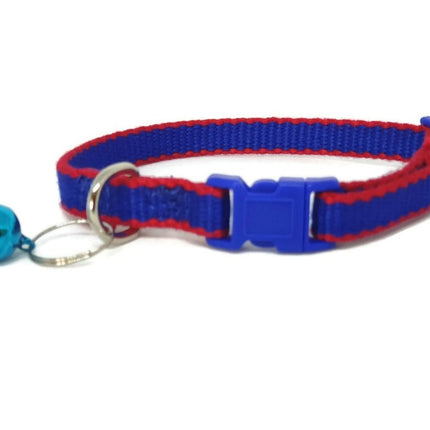 100% Pure Bamboo Fibre Cat Collar Plastic Buckle Navy - Moondidley Pets.