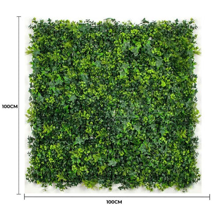 Luxury Spring Sensation Hedge Screen Green Wall Panel UV Resistant 100cm x 100cm.