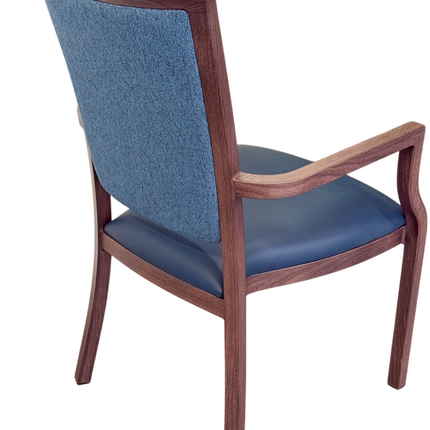 Harvey Dining Chair Stackable w Faux Leather Seat 95cm.