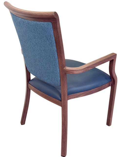 Harvey Dining Chair Stackable w Faux Leather Seat 95cm.