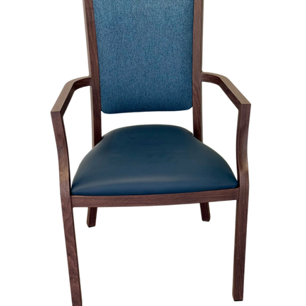 Harvey Dining Chair Stackable w Faux Leather Seat 95cm.