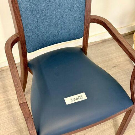 Harvey Dining Chair Stackable w Faux Leather Seat 95cm.