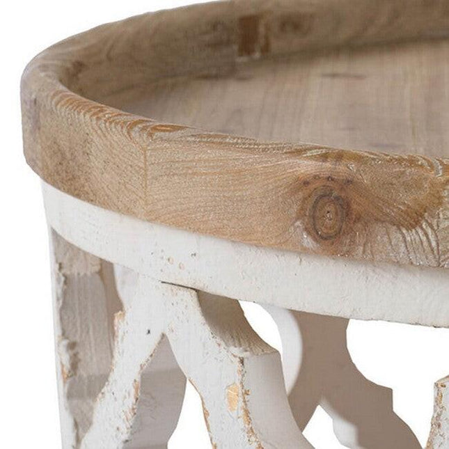 Lattice Round Shabby Chic Coffee Table 94cm.