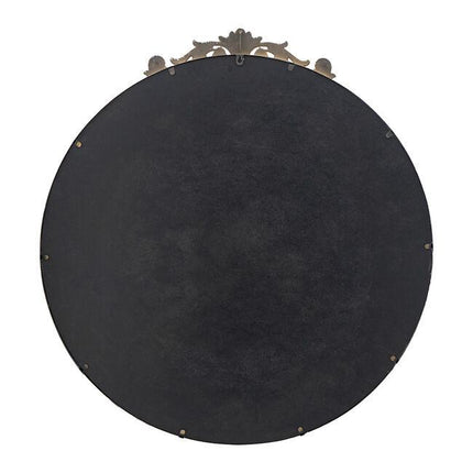 Baroque Black Round Mirror 81cm.