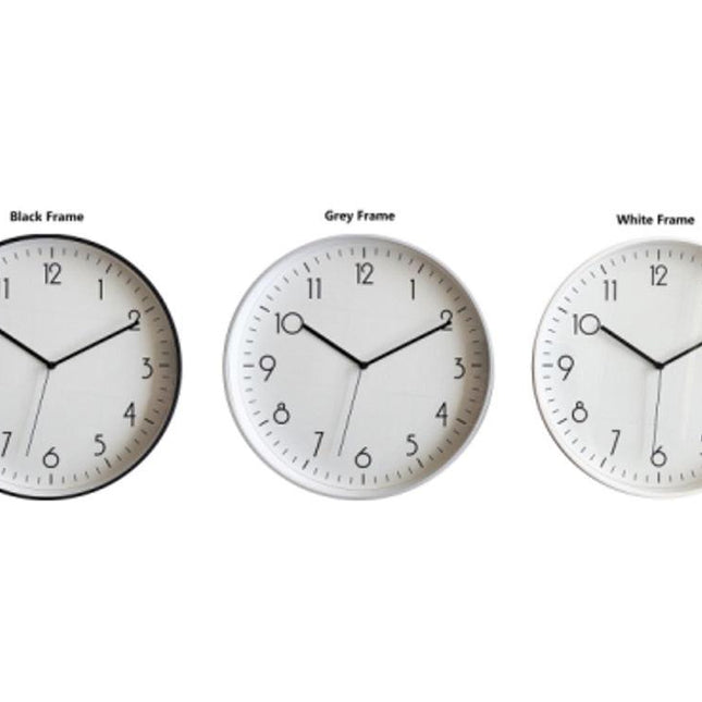 bulk 6 Modern Round Wall Clock 40cm.