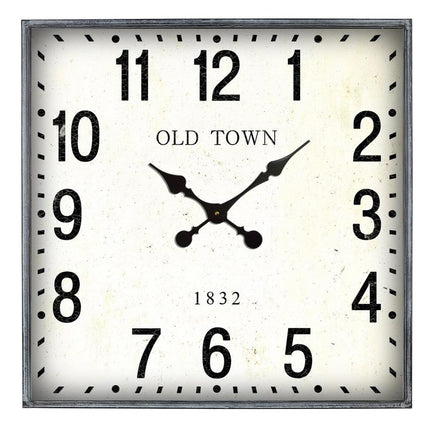 Square Iron Wall Clock 68cm.