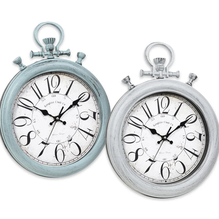Bulk 10 Vintage Wall Clock 30x40cm 2 Asst Col