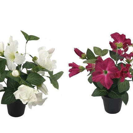 Set 2 Artificial Flower in Pot Assort 30cm.