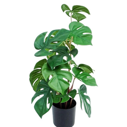 Artificial Monstera In Plastic Pot 10x26cm.