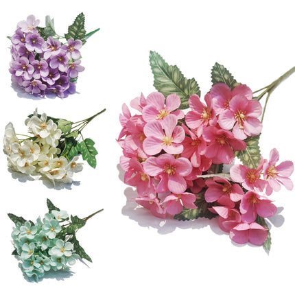 bulk 36 Artificial Hydrangea Bunch 4 Assorted 35cm.