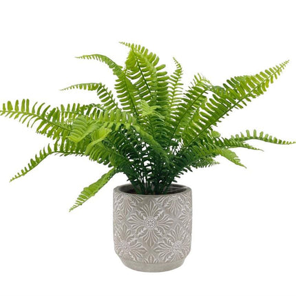 Artificial Fern in Ceramic Pot 43cm.