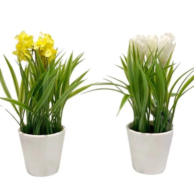 Set 2 Artificial Flower in Pot 23cm.